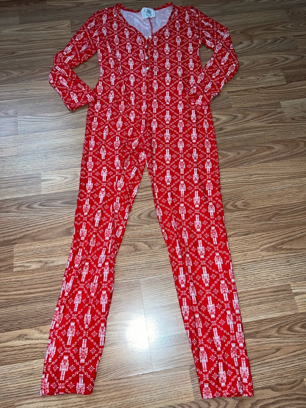 Red Holiday Nutcracker One-Piece Pajama